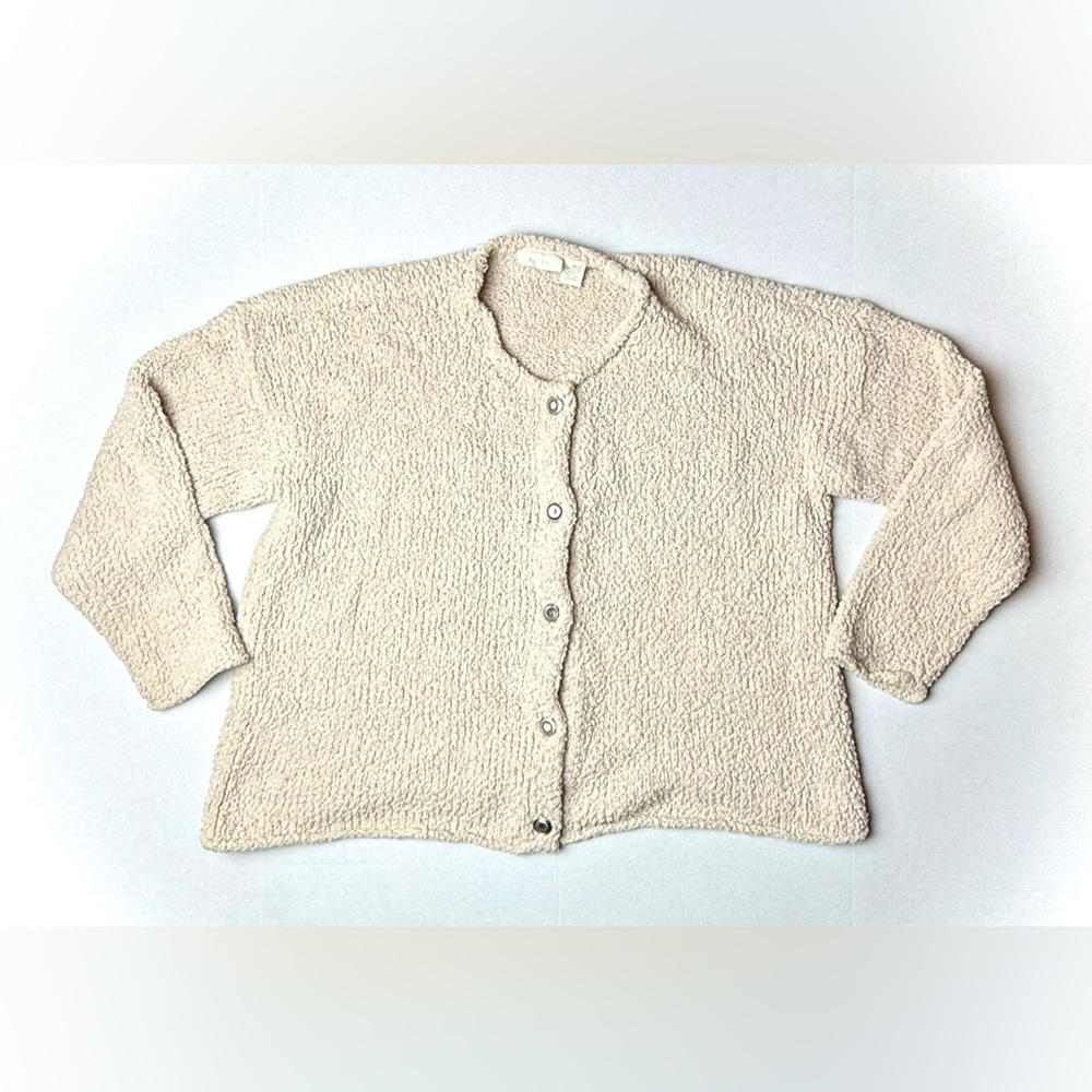 J. Jill Women's Medium 100% nylon knit cardigan cozy casual mature office career